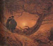 Caspar David Friedrich Two Men Contemplating the Moon (mk10) china oil painting reproduction